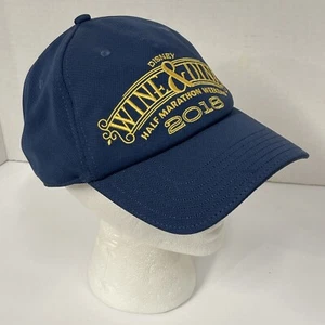 Disney Wine Dine Half Marathon Weekend 2018 Hat Baseball Cap Adjustable Blue Cap - Picture 1 of 7