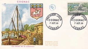 FRANCE 1961 FDC COGNAC YT 1314 - Foto 1 di 1