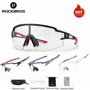 RockBros Cycling Photochromic Sunglasses Outdoor Sports Fishing Driving UV400 - Picture 1 of 12