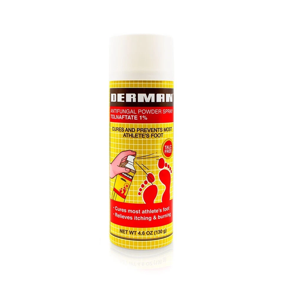 Derman Antifungal Powder Spray 4.6 oz Athlete's Foot Spray