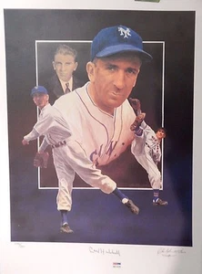 Carl Hubbell Signed Limited Edition Christopher Peluso Lithograph PSA Authentic - Picture 1 of 7