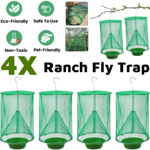 4 x The Ranch Fly Trap Reusable Fly Catcher Killer Cage Net Trap Pest Bug Catch - Picture 1 of 9