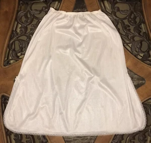 Vintage Aristocraft Halbslip Damen weiß Nylon Spitze Seitenschlitz 80er Jahre NEU Gr. M - Bild 1 von 7