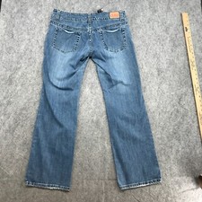 Guess Jeans Womens Size 31 Malibu Relaxed Straight Leg Distressed Denim Stretch