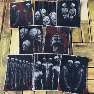 Hanging Psycho Occult Grunge Iron on Printed Canvas Patch For DIY crust pants - Picture 1 of 9
