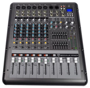 Rockville RPM870 8 Channel 6000w Amplifier Mixer w/USB, Effects, 8 XDR2 Mic Pres - Picture 1 of 6