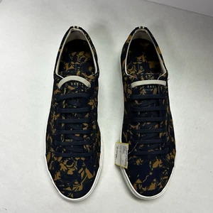 New $165 TED BAKER Ephron Canvas Men's Size 11 US Casual Navy Lace Up Sneakers - Picture 1 of 7