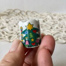 Vintage Miniature Porcelain Candle Holder Christmas Tree Design Made In Germany 
