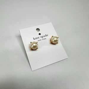 Pendientes Kate Spade New York Chapados en Oro Perla Gota de Goma Crema - Imagen 1 de 4