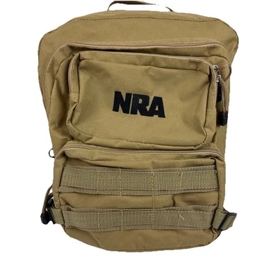 РЮКЗАК NRA — тактический охотничий — четыре кармана на молнии — бежевый — 14,5 x 12 x 5,5 дюйма - Изображение 1 из 4