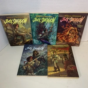 Lot (5) Pirates of the Caribbean JACK SPARROW Junior Novels Paperbacks 1-4, 10 - Picture 1 of 15