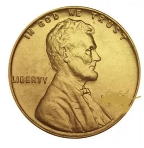 Random Year 24K GOLD PLATED Lincoln Penny US Coins Lincoln Cent Pennies Cent - Picture 1 of 5