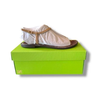 Sam Edelman Gigi Tanga Mujer Talla 10 Sandalia Almendra Charol Totalmente Nueva Foto 1 de 4