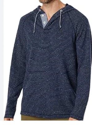 Tommy Bahama Stinson Sudadera con Capucha a Rayas Para Hombre XLarge Azul Tejido a Rayas Foto 1 de 4