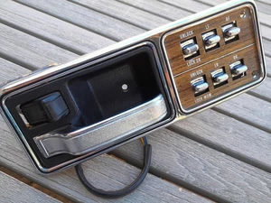 84-96 Jeep Cherokee XJ LH Master Power Window Door Lock Switch (WOODGRAIN) - Picture 1 of 10