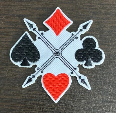 Игральные карты костюмы вышитая нашивка утюгом - Изображение 1 из 4