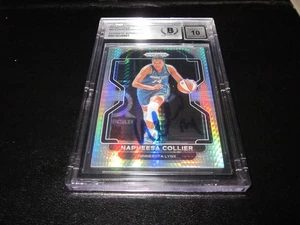 NAPHEESA COLLIER AUTO 2022 PANINI HYPER PRIZM CARD BECKETT SLAB AUTO GRADE 10 - Picture 1 of 6
