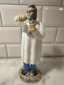 Vintage Tschechische Glasfigur Arzt Reagenzgläser Zelezny Brod Solo Kunst Glas 8 Zoll - Bild 1 von 9
