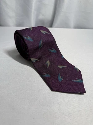 Corbata vintage Bullock & Jones para hombre púrpura 100 % seda Foto 1 de 4