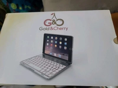 Gold & Cherry Premium Smart Keyboard Case for iPad Mini (1-3 Gen) Rose Gold - Image 1 of 4