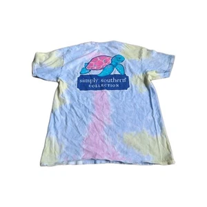 Simply Southern Youth Large T-Shirt – Turtle Graphic Tee Tie Dye Design - Picture 1 of 10