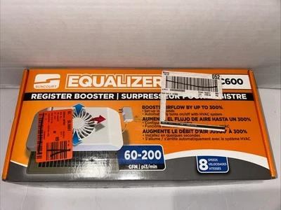 Ventilador de refuerzo de registro blanco resina ABS de 7" x 14" Suncourt encendido/apagado automático Boost air NUEVO Foto 1 de 3