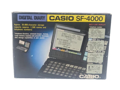 Casio Digital Diary Tagebuch Rechner Organizer SF 4000 Sehr gut OVP getestet - Bild 1 von 4