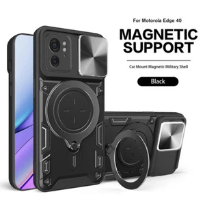 For Motorola Edge (2023), Armor Slide Lens Camera Cover Magnetic Case Cover - Picture 1 of 19