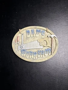 Dad’s Workshop Sentiment Sign 7” X 5-1/2” Wood shop Cars Auto Trucks Fathers Day - Picture 1 of 4