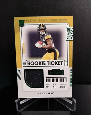 NAJEE HARRIS RC 💥 2021 Panini Contenders Ticket Patch Green Variation #RSV-NHA - Image 1 of 2