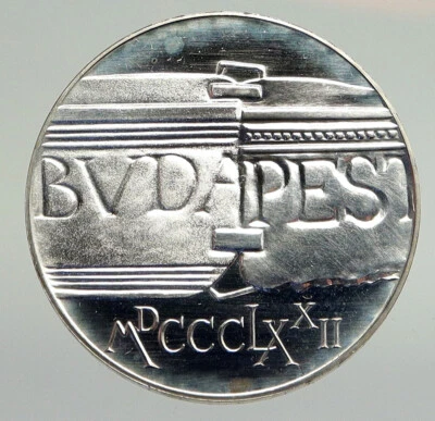 1972 HUNGARY Budapest KEYSTONE Old Proof Silver 100 Forint Hungarian Coin i94765 - Image 1 of 3