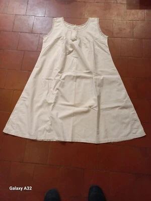 Chemise ancienne femme.20ème siècle. Coton; sans manche - Photo 1/4