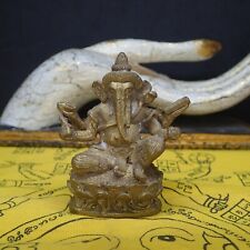 Ganesha Statue Brass Son God Shiva Lord Ganesh Figurine Bayon Thai Hindu Amulet