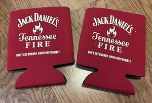 New Jack Daniels Tennessee Fire Red Foam Koozies Lot of 2 - Picture 1 of 2