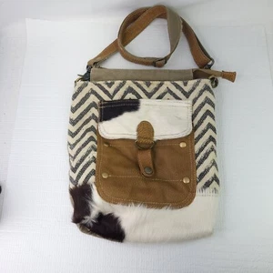 Myra Approach Crossbody Bag Upcycle Small Shoulder Carry Western Patchwork Purse - Picture 1 of 12