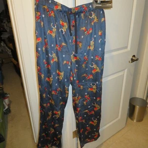 Men's LARGE Weatherproof Dachshund Reindeer Sleepwear Pajama Bottoms Pants NWT - Picture 1 of 4