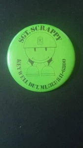 Sgt. Scrappy Vintage Pin Back - Picture 1 of 3
