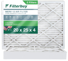 Filterbuy 20x25x4 Pleated Air Filters, Replacement for HVAC AC Furnace (MERV 8)