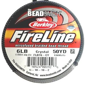 Fireline Beading Thread Beadsmith 4lb,6lb,8lb Black Crystal Smoke 50yard