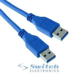 USB 3.0 A Male to Male Plug Cable Lead High Speed 50cm 1m 2m 3m 5m - Picture 1 of 2