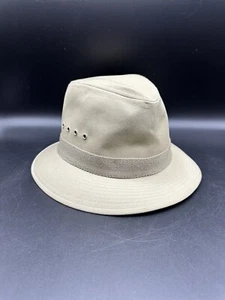Country Gentleman Fedora Tan Hat M Medium Cotton Business Formal Casual Band - Picture 1 of 4