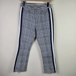 Mother Damen Hose 26 grau blau uni The Insider Ankle Büro Seitenbesatz - Bild 1 von 22