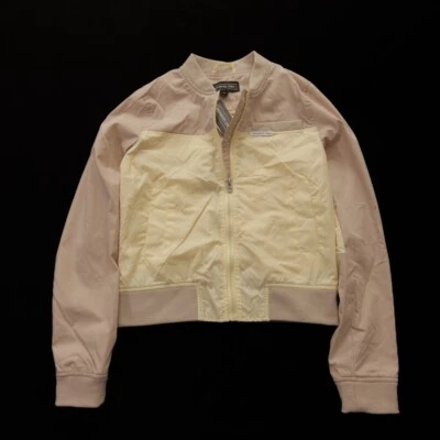 Chaqueta cortavientos Members Only para mujer pequeña bloque de color cremallera completa béisbol Foto 1 de 4