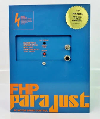 FHP Parametrics PARAJUST AC Motor Speed Control Model 6007 -  1PH INPUT 3PH OUT - Image 1 of 4