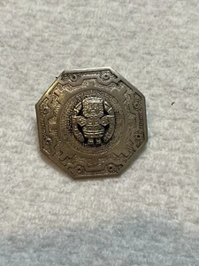 Sterling Silver Aztec  Pin signed rare shape . antique - Picture 1 of 3