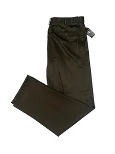 Jonathan Quale Pants Mens 40 Long Brown Slacks Button Zipper Pockets Reserve New - Picture 1 of 7