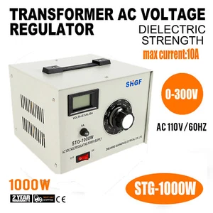 Variac Transformador Automático AC Regulador de Voltaje Variable Medido 1000W 0-300V EE. UU. - Imagen 1 de 11
