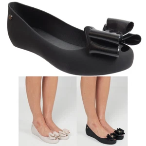 Flache Damen-Ballerina Slipper Büro Gummi Schleife Freizeit Ballerinas - Bild 1 von 8