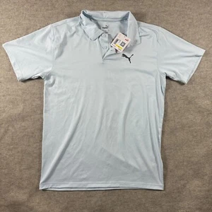 Polo uomo media Puma Essential blu chiaro manica corta leggera nuova con etichetta - Foto 1 di 8