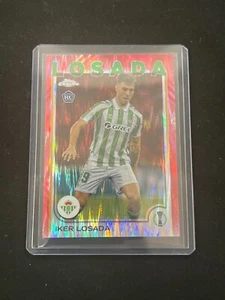 Iker Losada 2024-25 Topps Chrome UCC Hongbao Limited Base Red Refractor /8 RC - Afbeelding 1 van 2